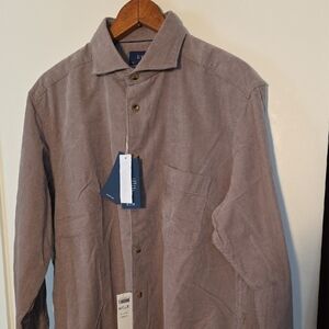 NWT Eton Cotton Cord Tan Shirt 16.5 Neck 42" Chest Fantastic